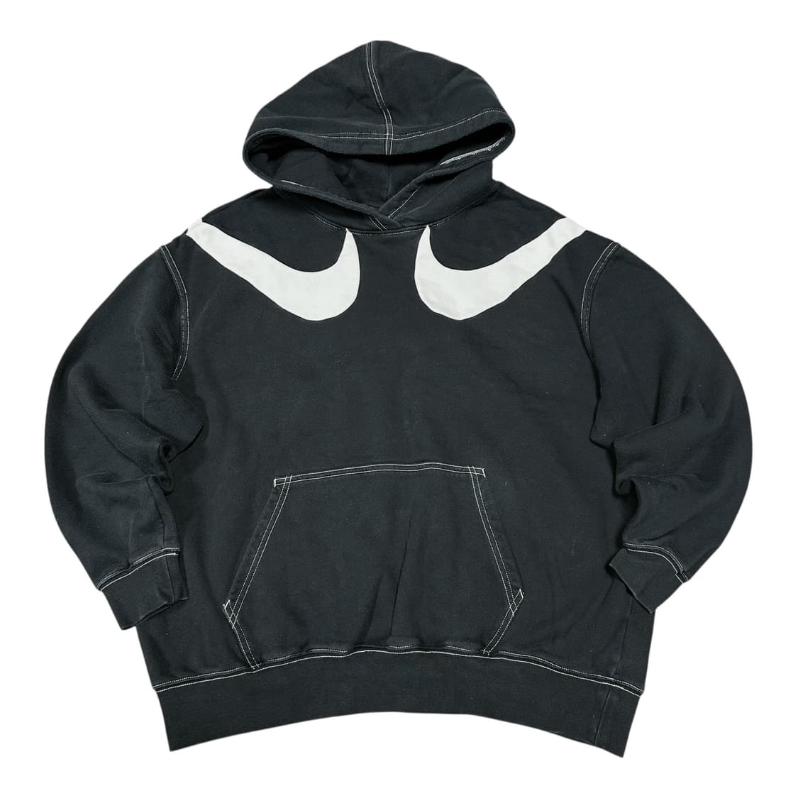 ✨ (세트) 나이키 더블 빅스우시 블랙 기모 후드 팬츠 상품이미지2