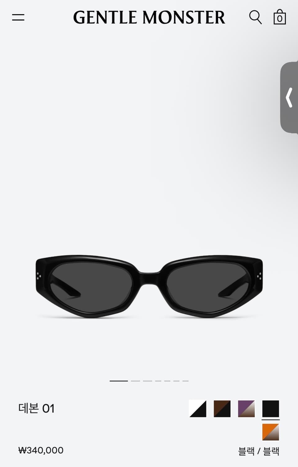 젠틀몬스터 데본 01 블랙 선글라스 상품이미지1