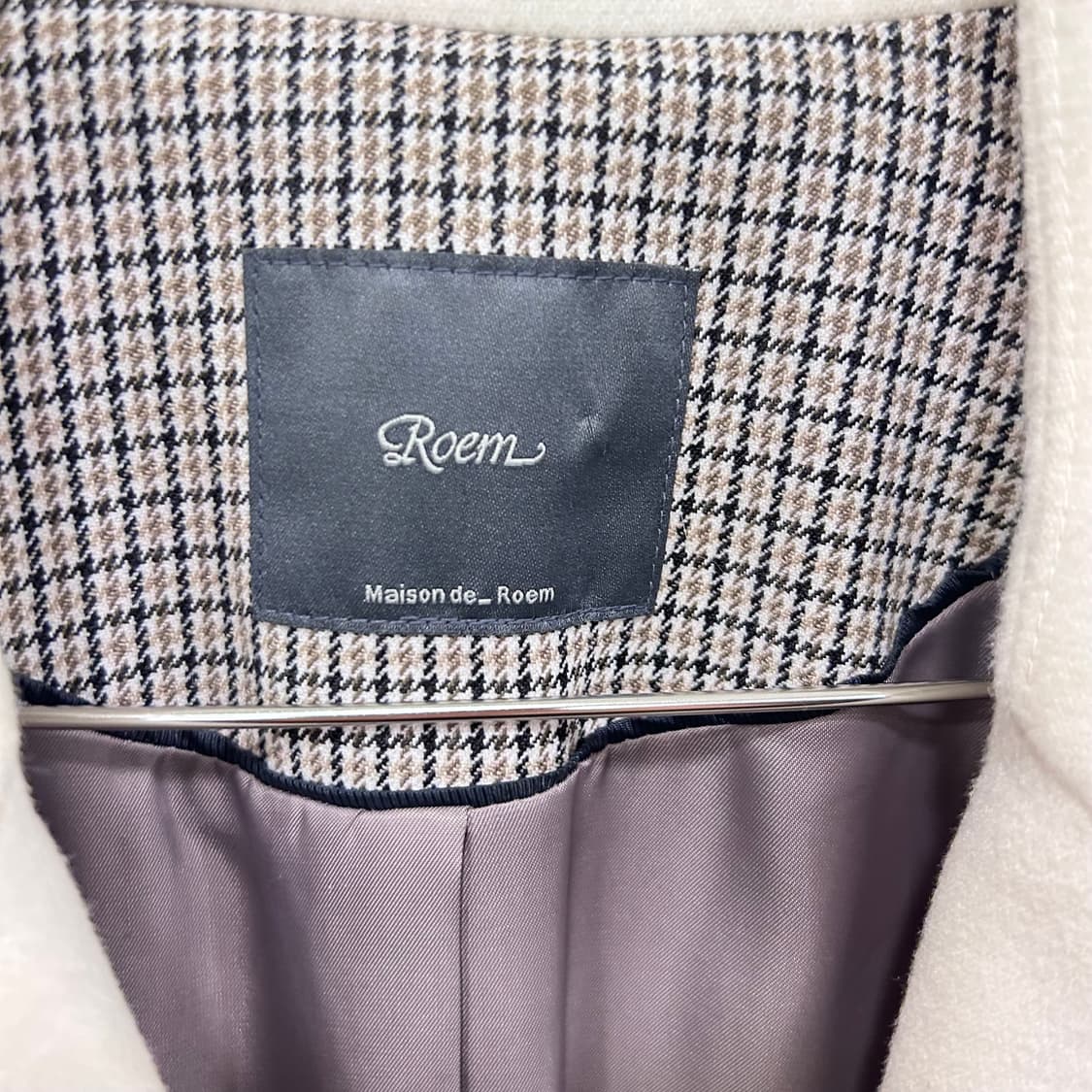 메종 드 로엠 원버튼 카라 울 롱코트 상품이미지3