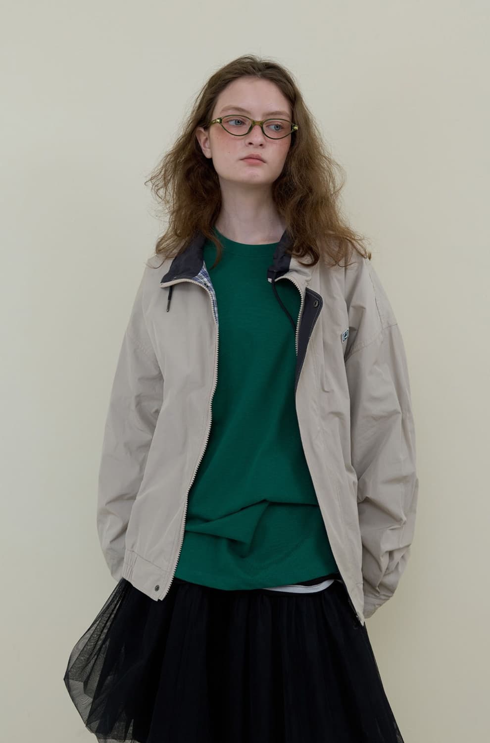 노컨텐츠 166. cotton casual jumper_beige 상품이미지1