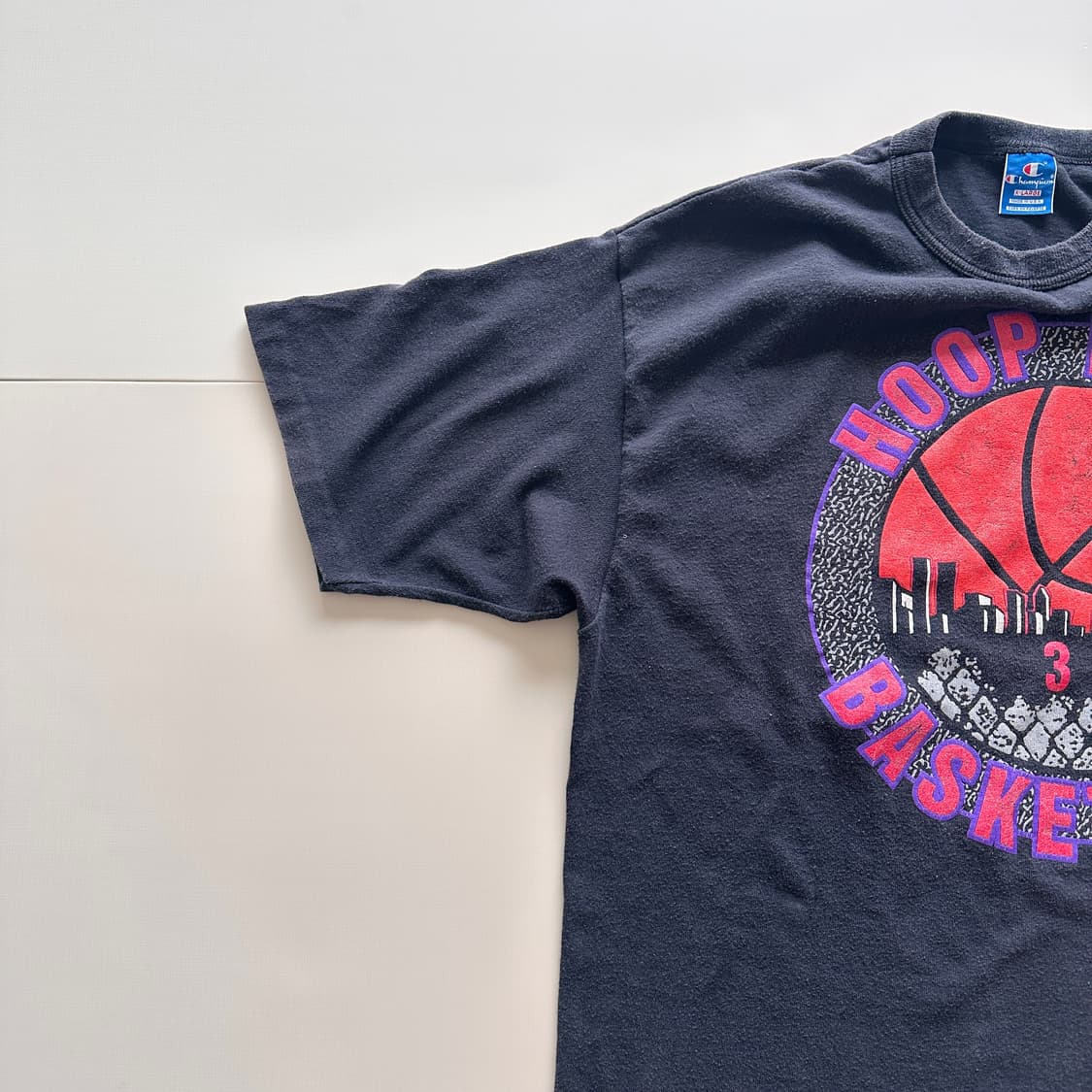 90년대 미국 생산 챔피언 빈티지 반팔티 HOOP IT UP XL 상품이미지5