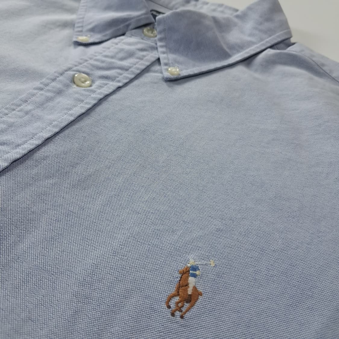 CK838 2XL 폴로 90s 블레이크핏 클래식 블루 반팔 셔츠 남방 상품이미지4