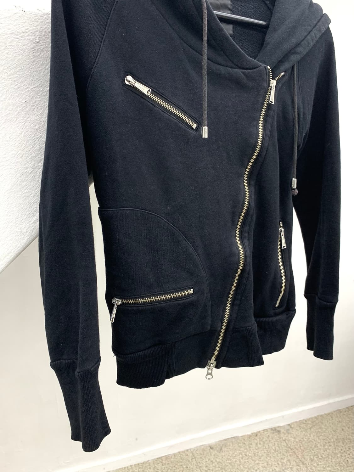 Moussy asymmetrical rider hood jacket 상품이미지6