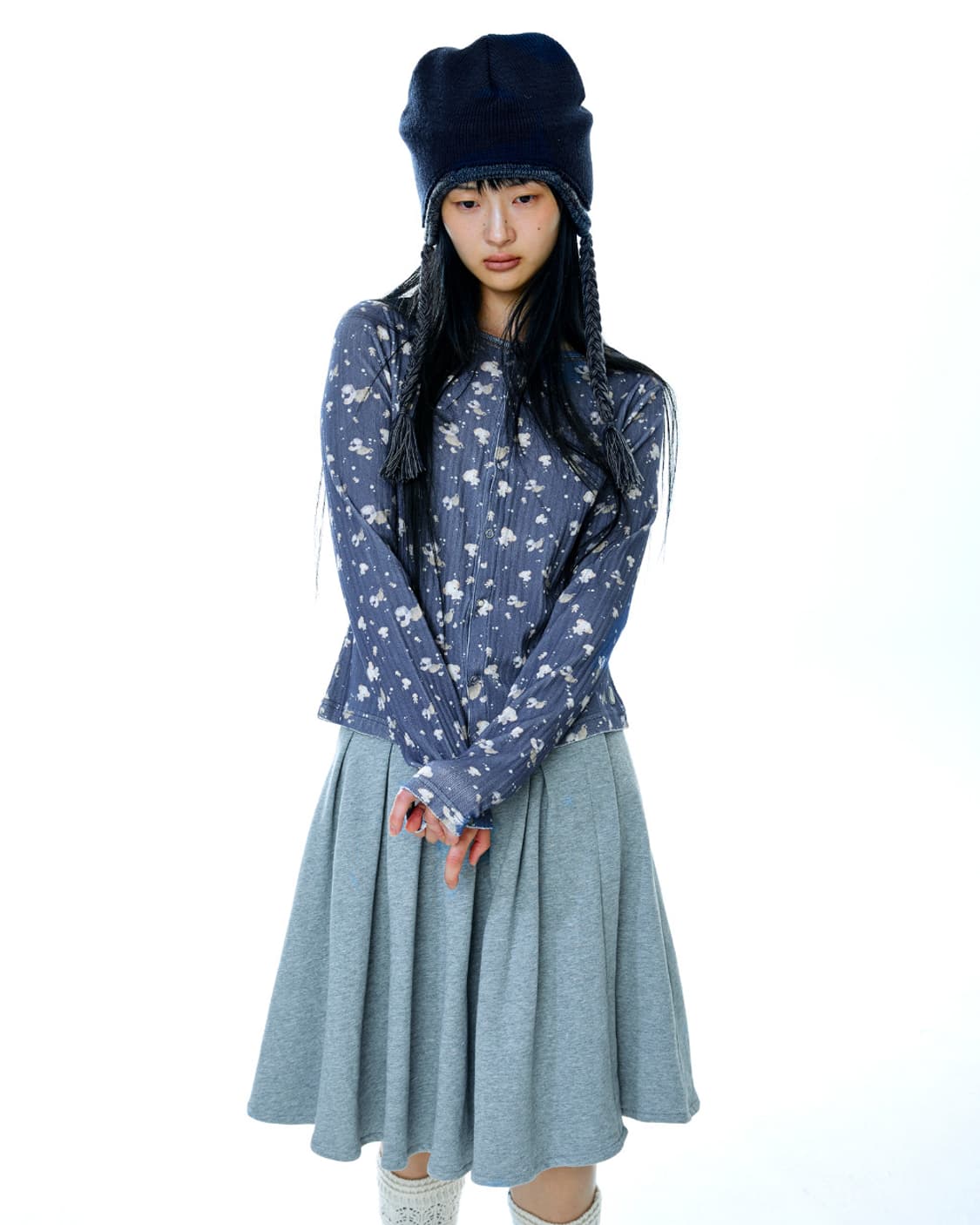 DOUBLE TROOPER BEANIE NAVY 상품이미지2