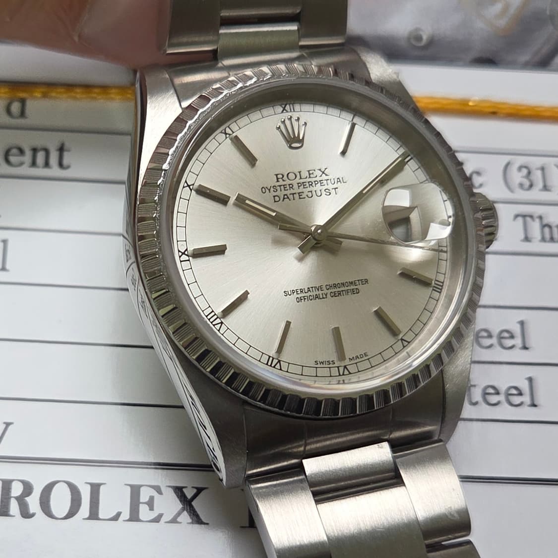 롤렉스 데이저스트 16220 레일로드 실버판 오이스터 브레이슬릿 ver. 상품이미지8