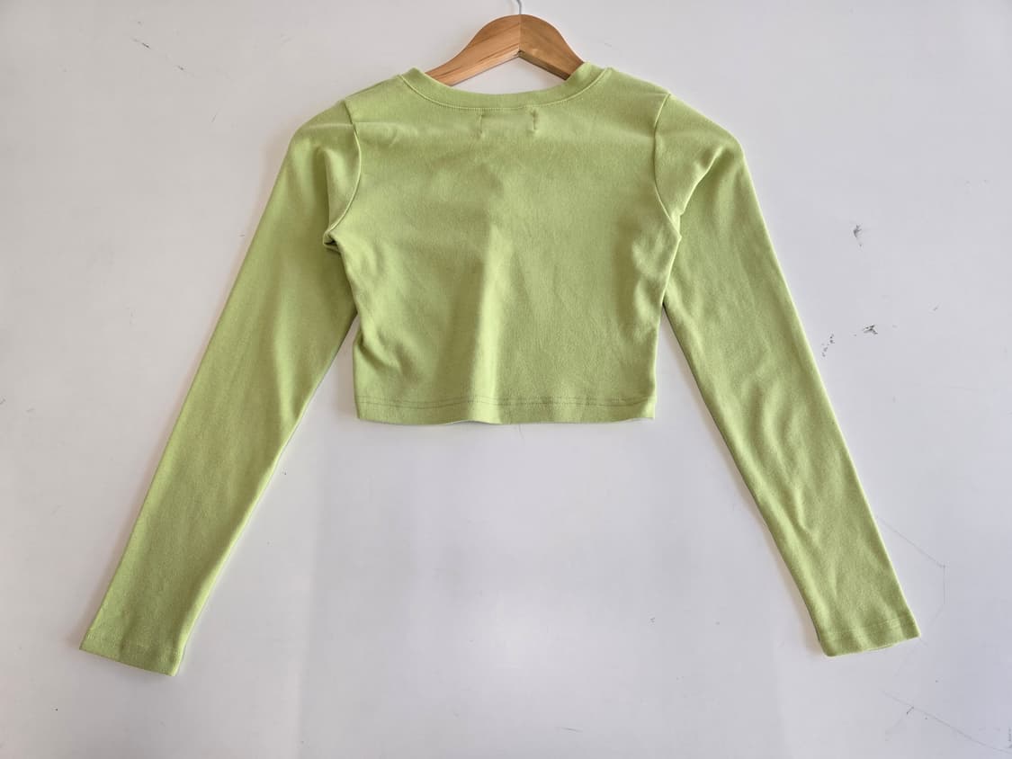 유쓰배쓰 스트링 타이 긴팔티 라임 S 상품이미지2