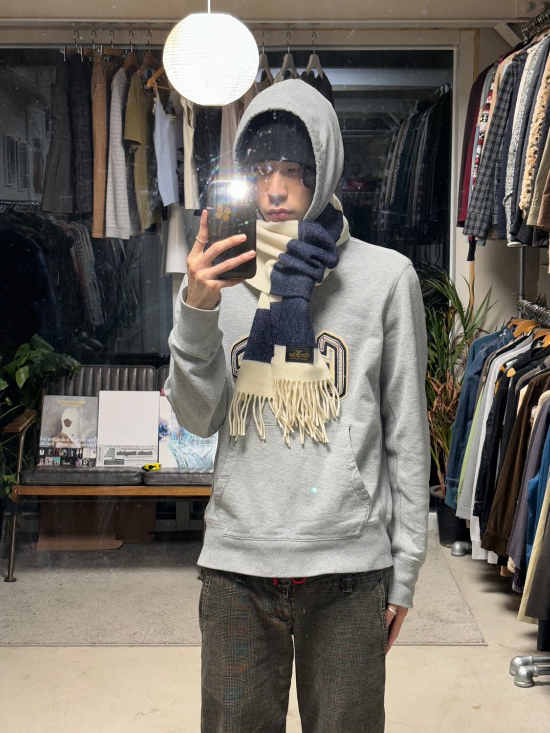 Glen prince 스트라이프 울 머플러 상품이미지5