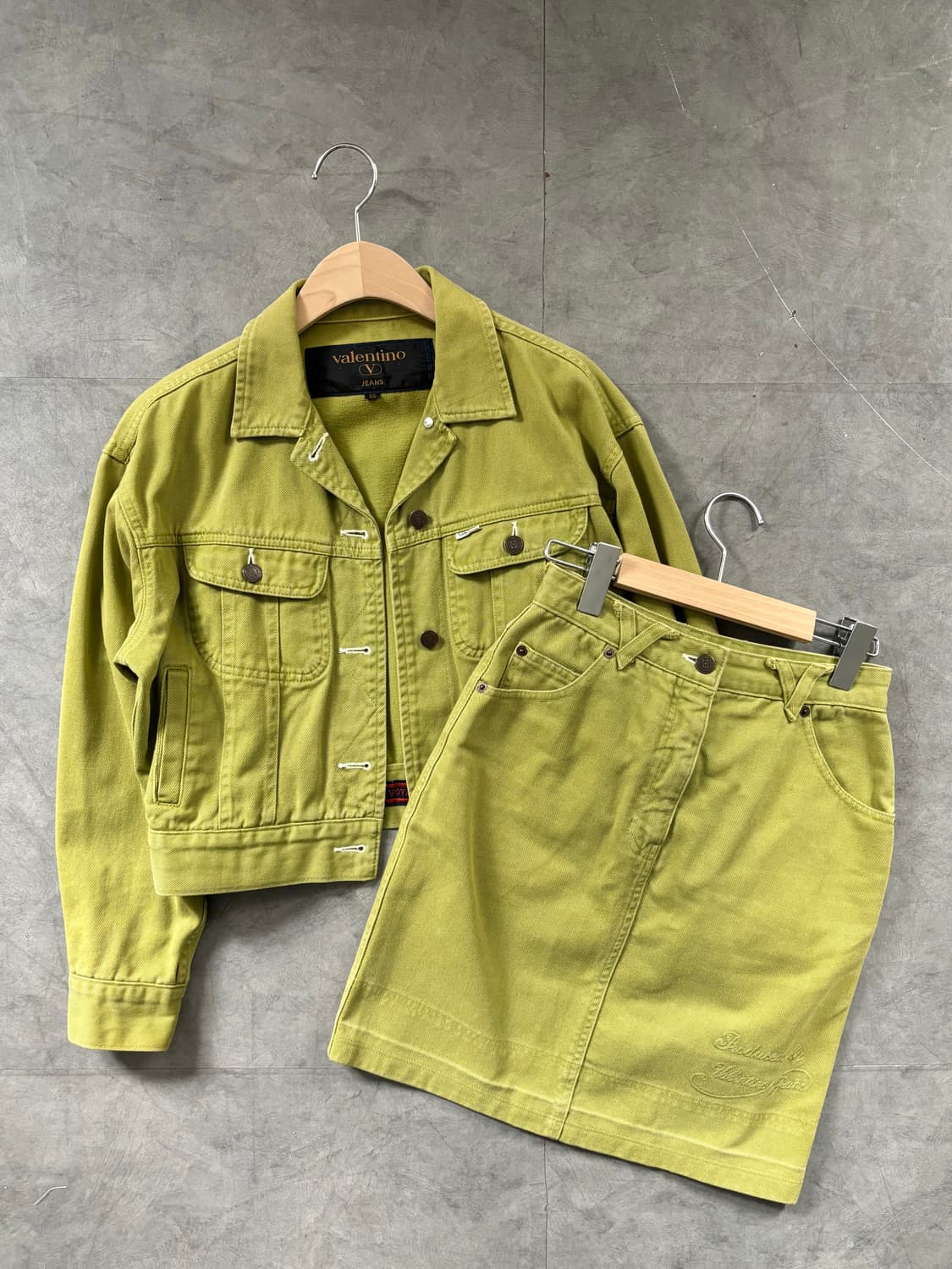 Valentino Jeans 발렌티노 진스 그린 데님 셋업 상품이미지3