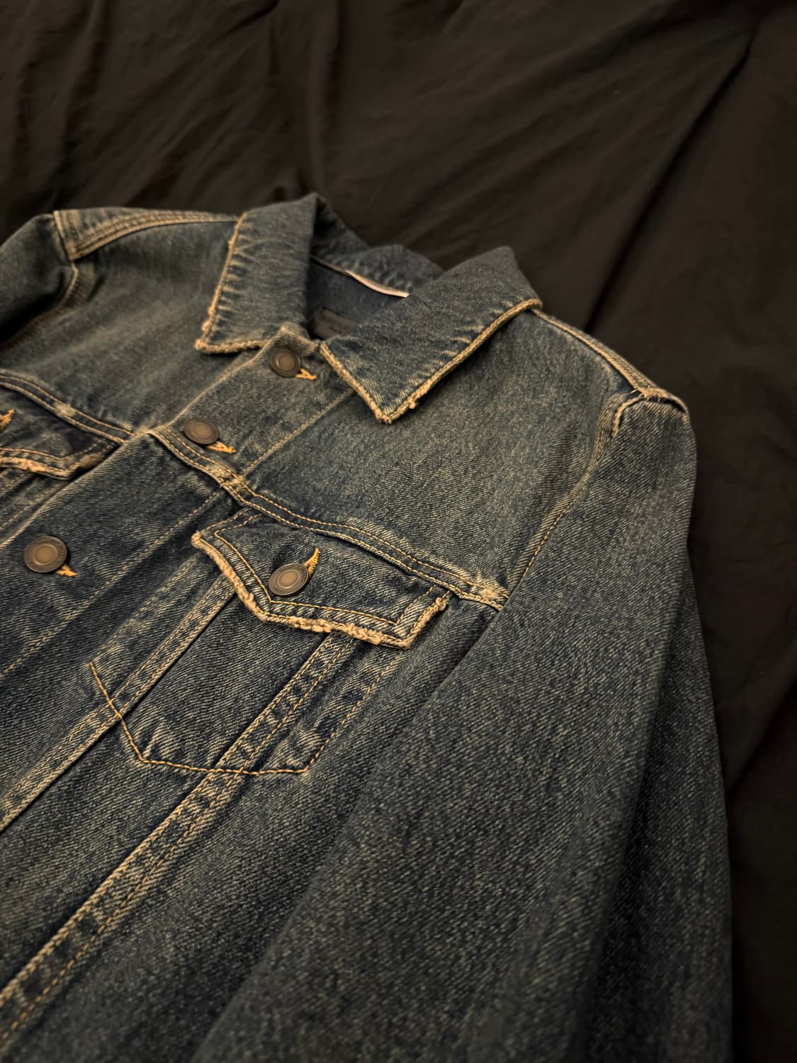 생로랑 16ss 퍼머넌트 녹워싱 데님자켓 상품이미지2