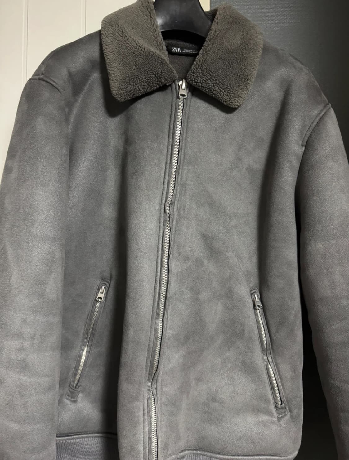 자라 스웨이드 무스탕 xl 상품이미지1