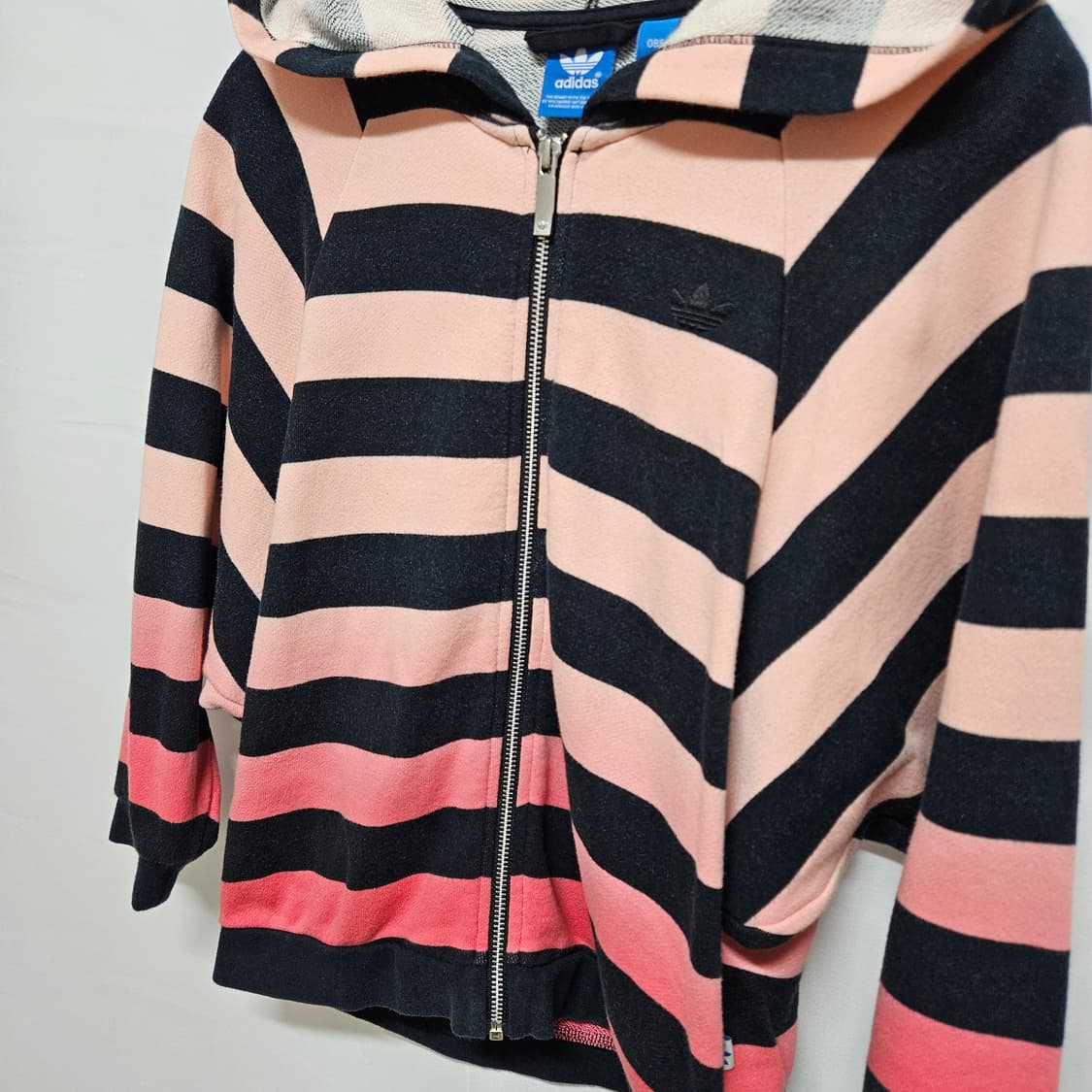 85 아디다스 스트라이프 후드집업 상품이미지2