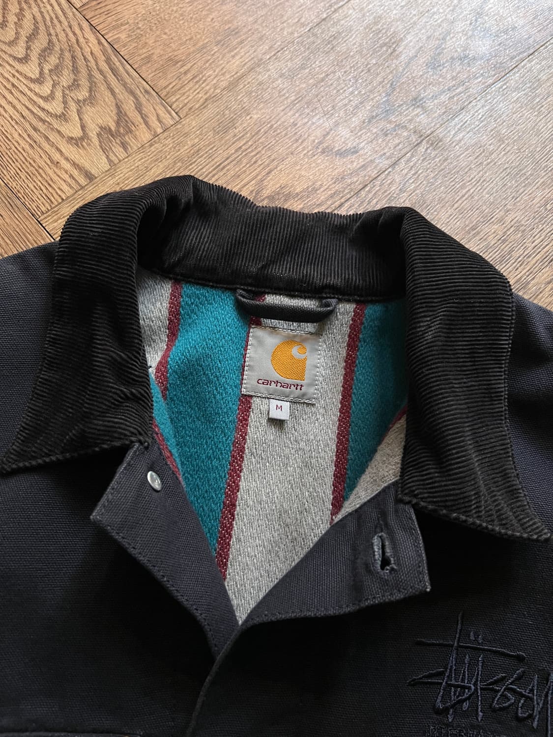 [M]칼하트 WIP X 스투시 15FW 네이비 초어 자켓 상품이미지2