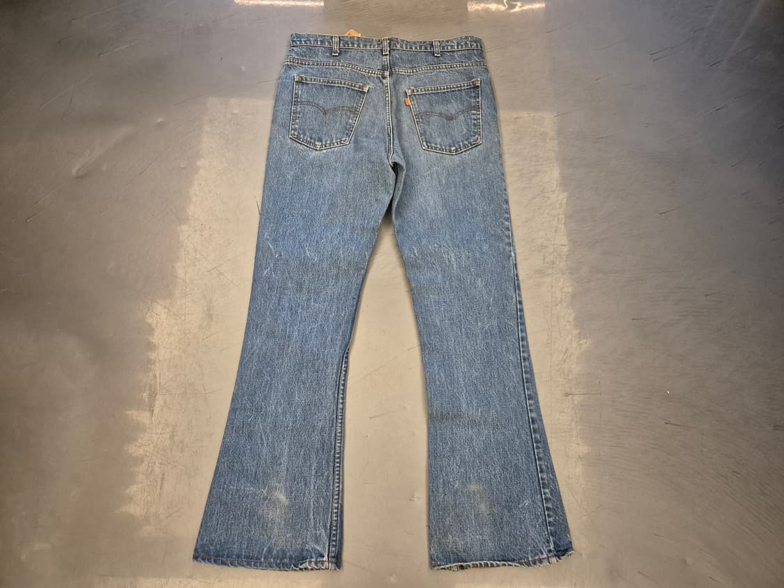80s 리바이스 646 벨바텀 오렌지탭 데님 팬츠 상품이미지2