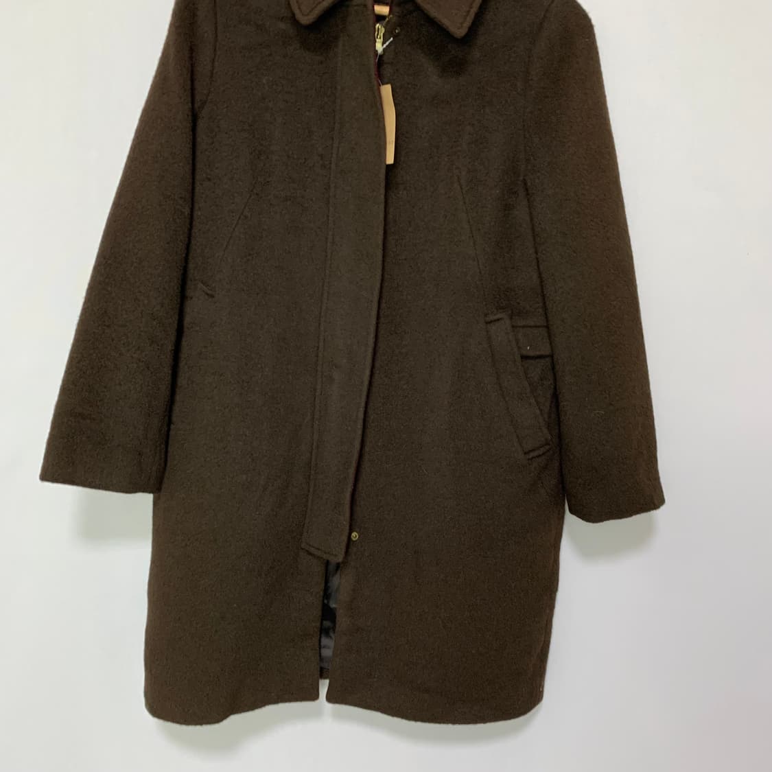 TIME 타임 한섬 빈티지 모직 코트 다크 브라운 상품이미지3