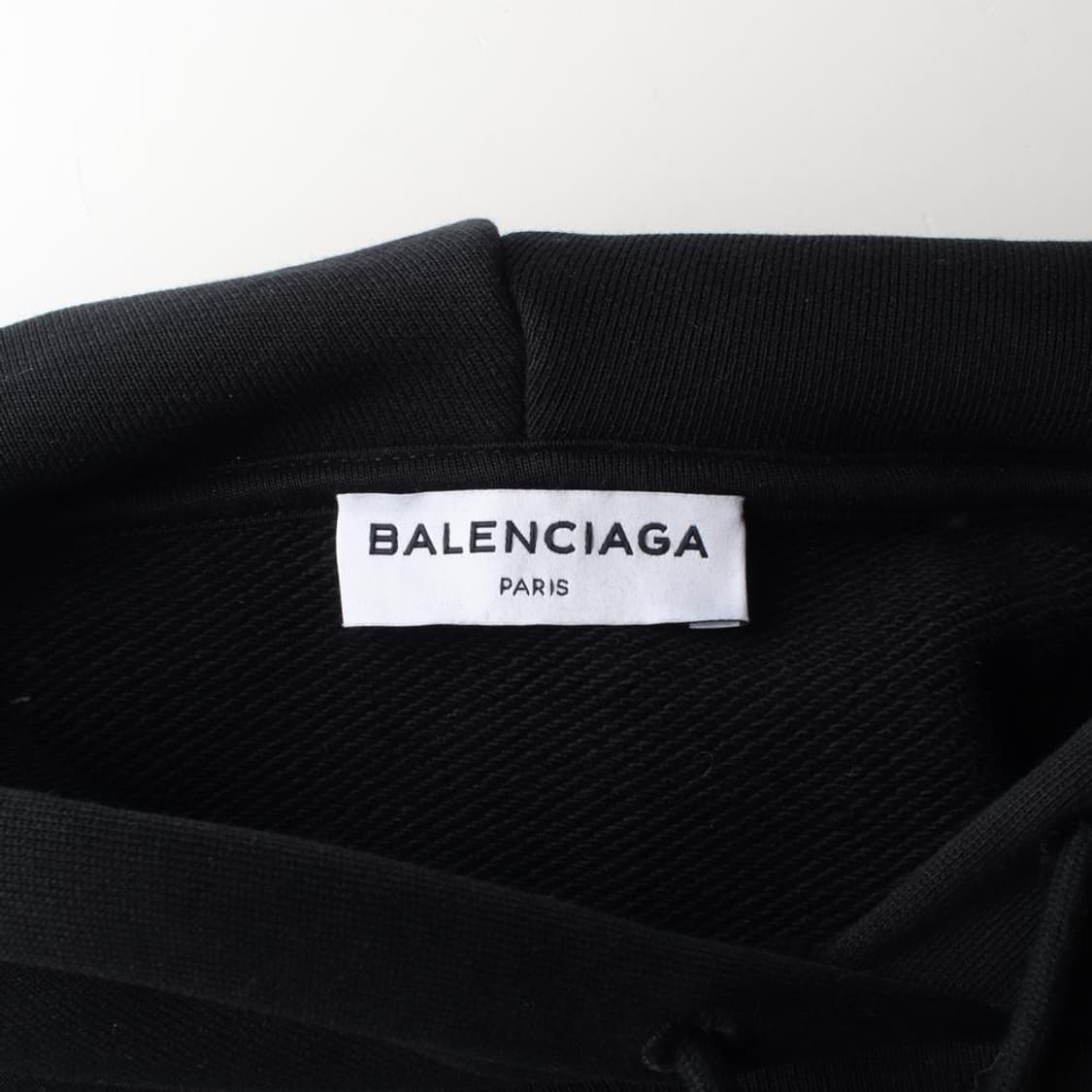 (정품)[S]발렌시아가 로고 후드 블랙 오버핏 후드 티셔츠
 상품이미지5