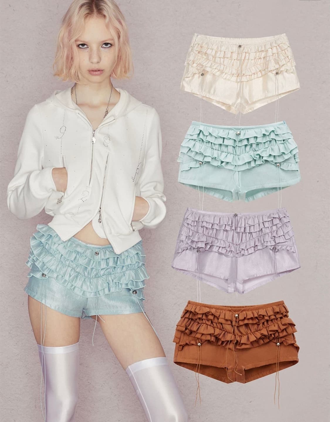 민트 프릴 숏팬츠 상품이미지3