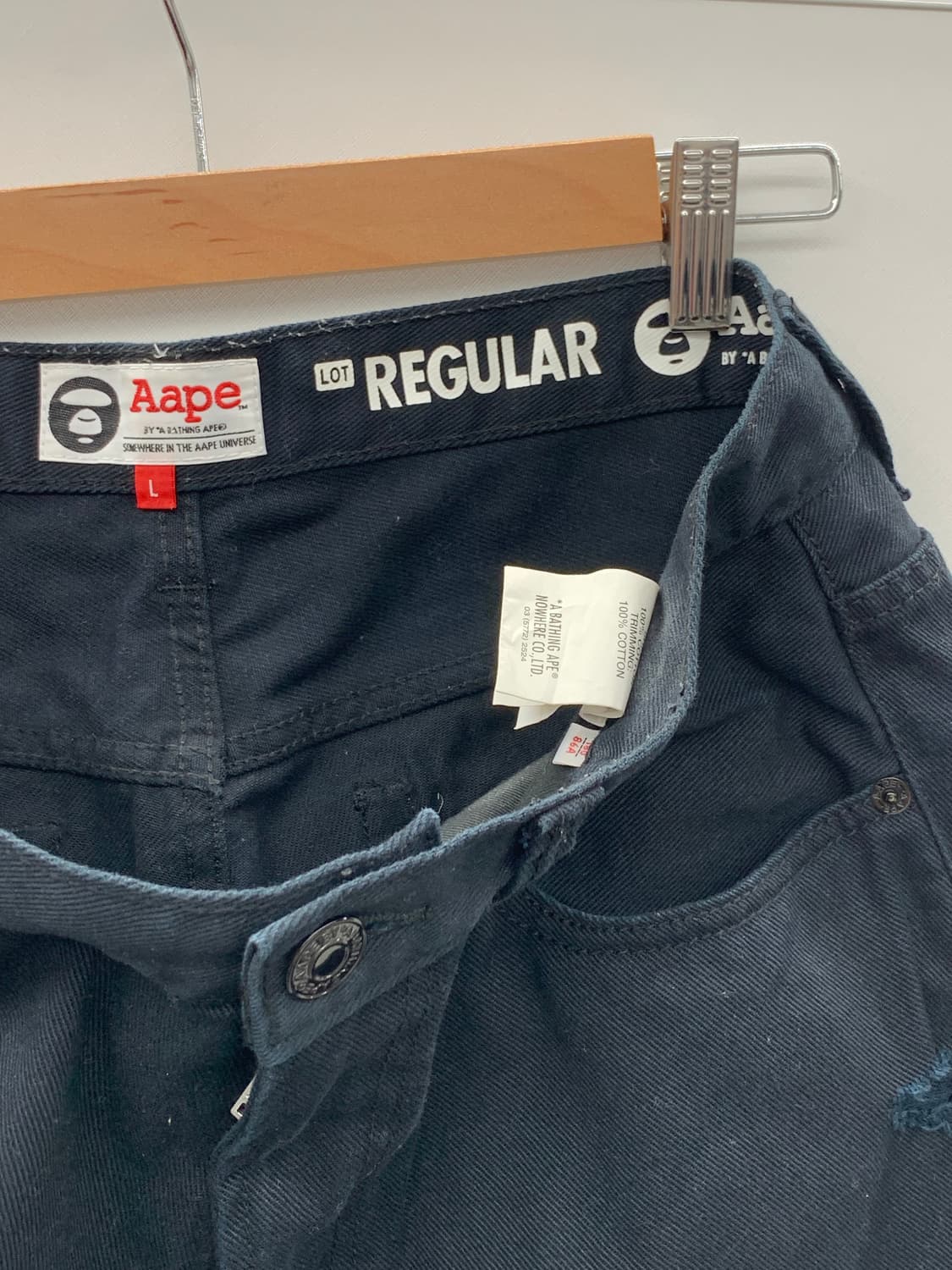 Aape 흑청 반바지 상품이미지3