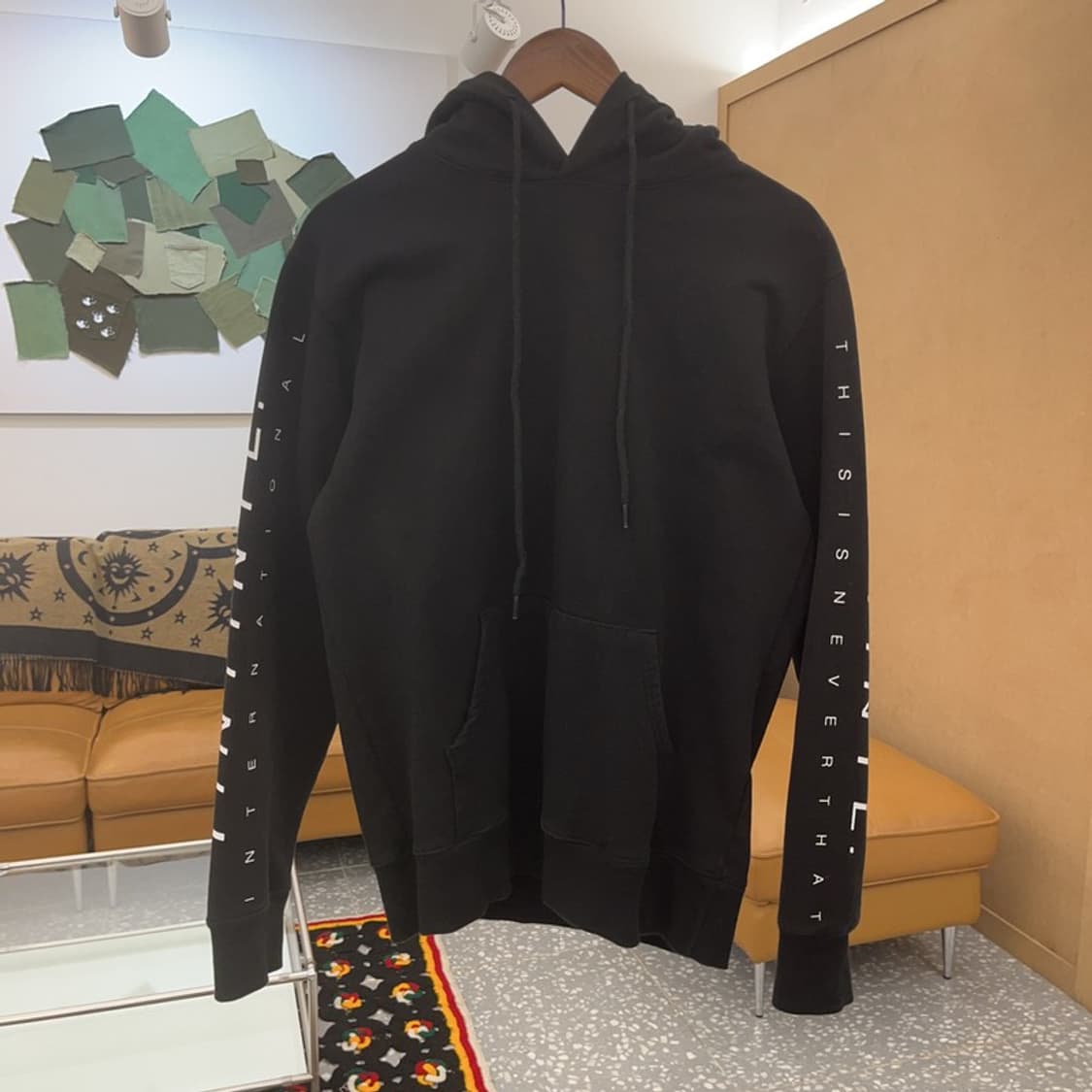 디스이즈네버댓 스트릿 힙합 슬리브 레터링 후드티 S C07180 상품이미지4