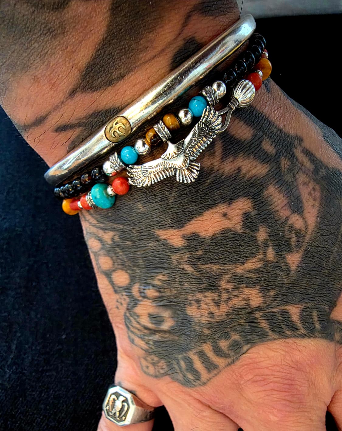 3Cross  silver925 black 3wing bracelet 상품이미지8