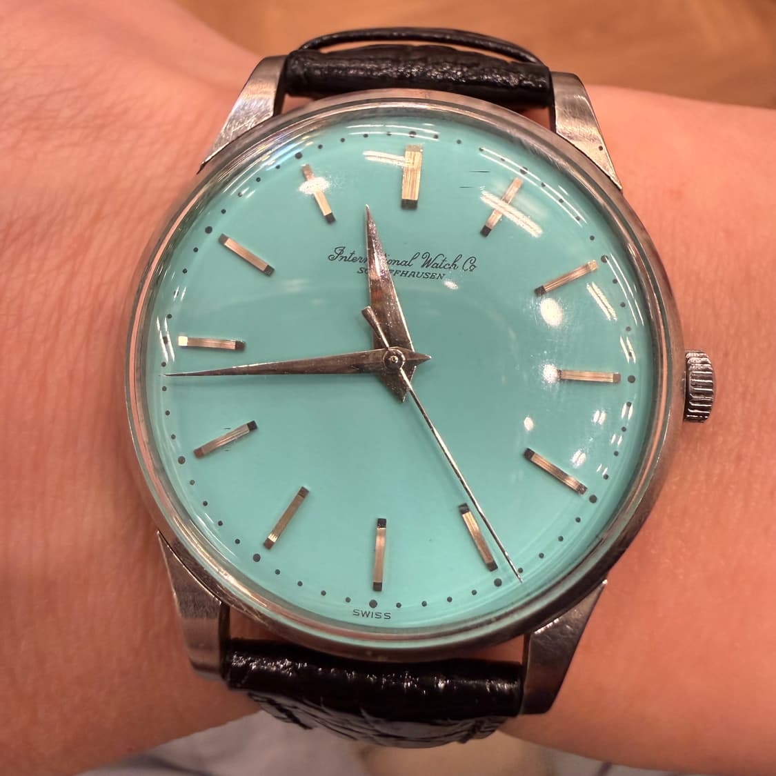 빈티지 IWC 샤프하우젠 수동 - 티파니 블루 다이얼 상품이미지1