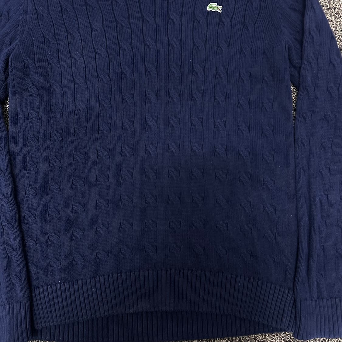 라코스테 케이블 꽈배기 니트 네이비 S 상품이미지3