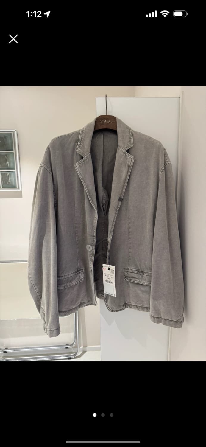 자라 회색 블레이저 (데님소재) M 상품이미지1