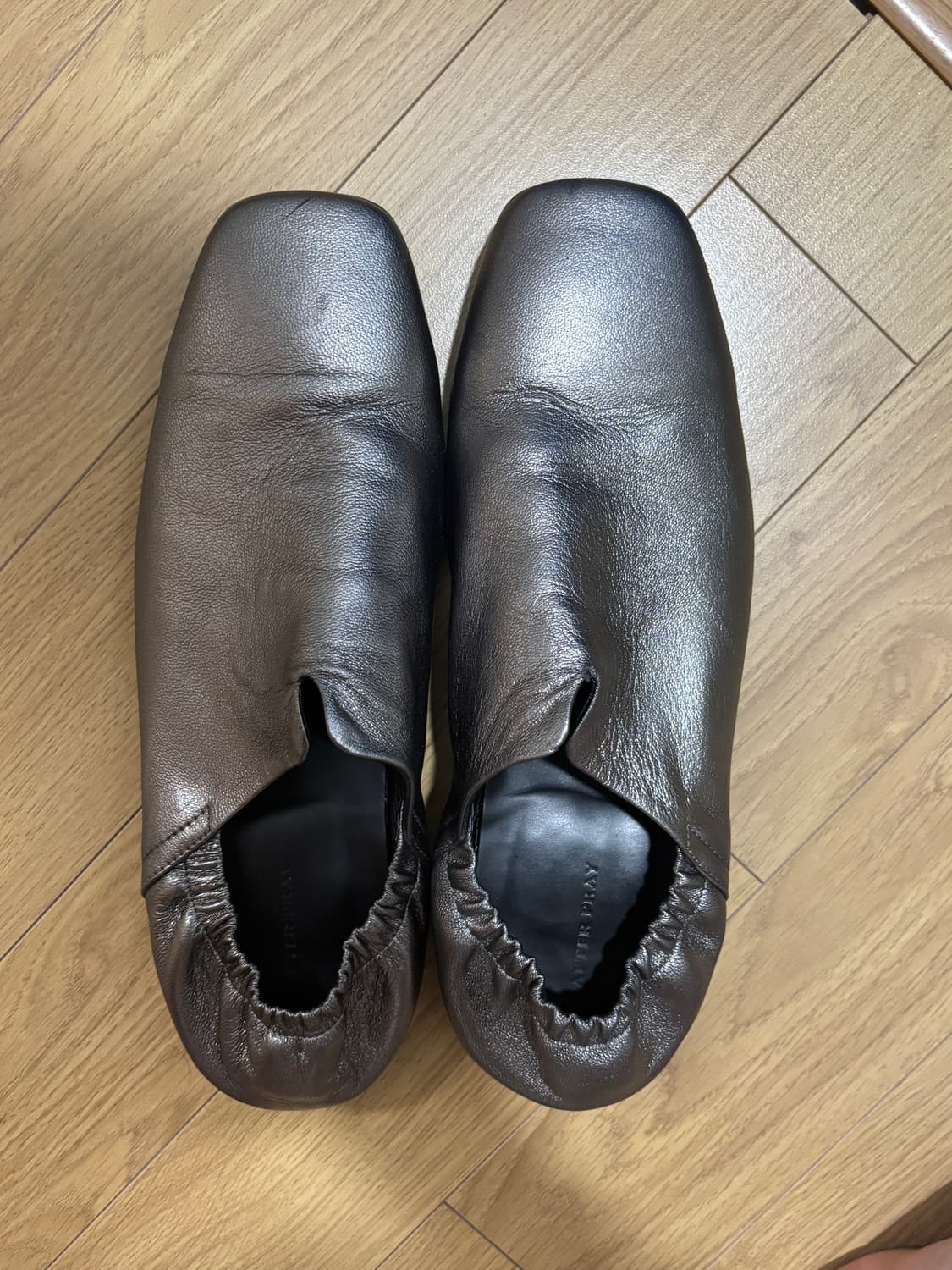 AFTER PRAY 비전 스퀘어 밴딩 로퍼 실버 42 상품이미지3