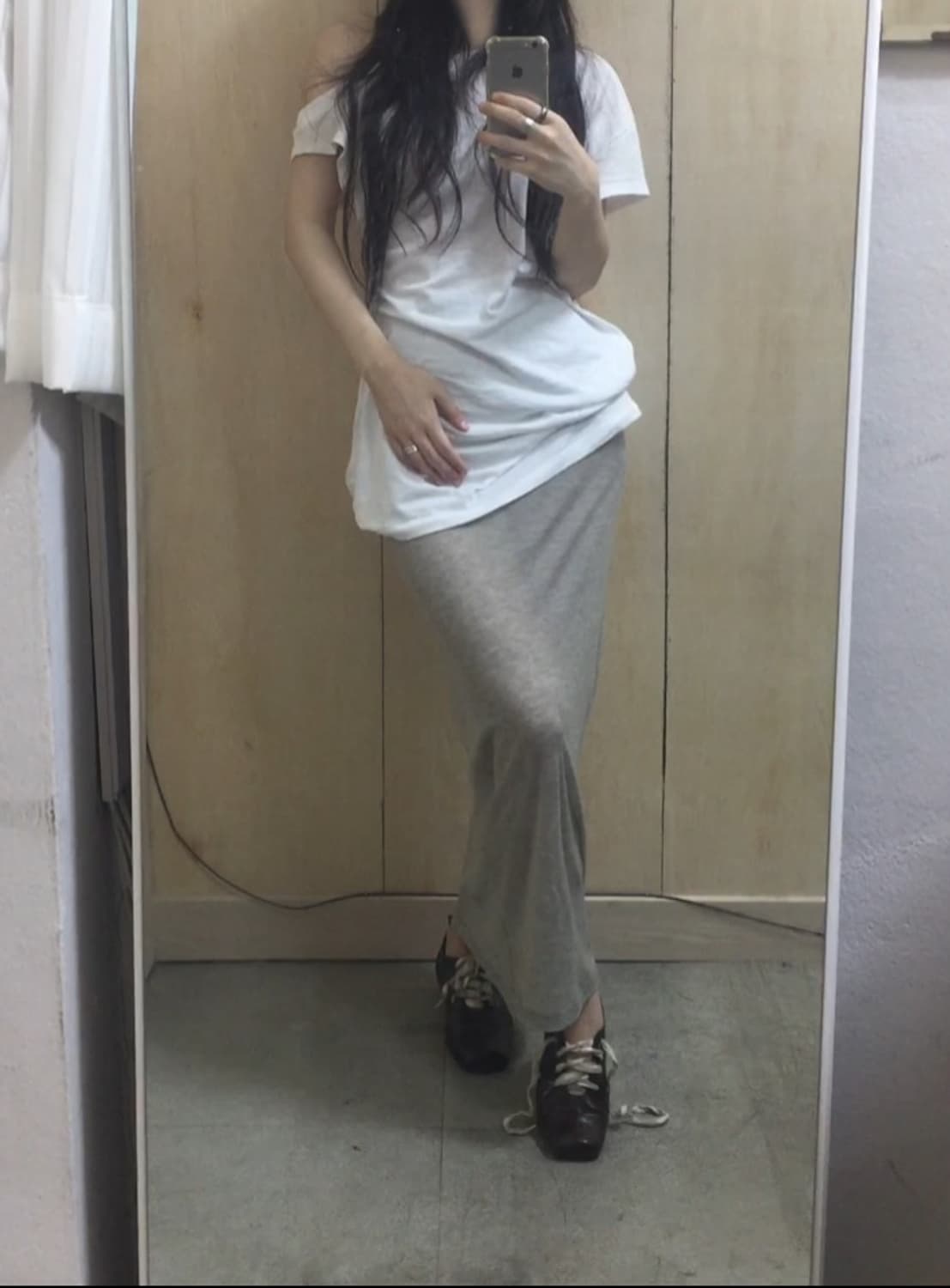 [직수입] 빈티지 스퀘어 토 슈즈 브라운 상품이미지1