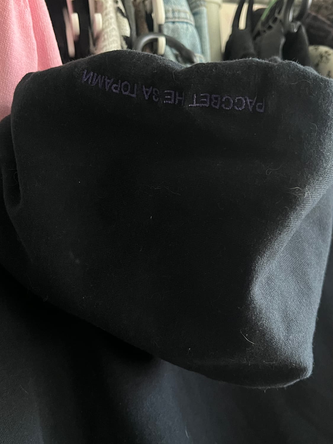 Paccbet 라스벳 후드티셔츠 블랙 L 상품이미지6