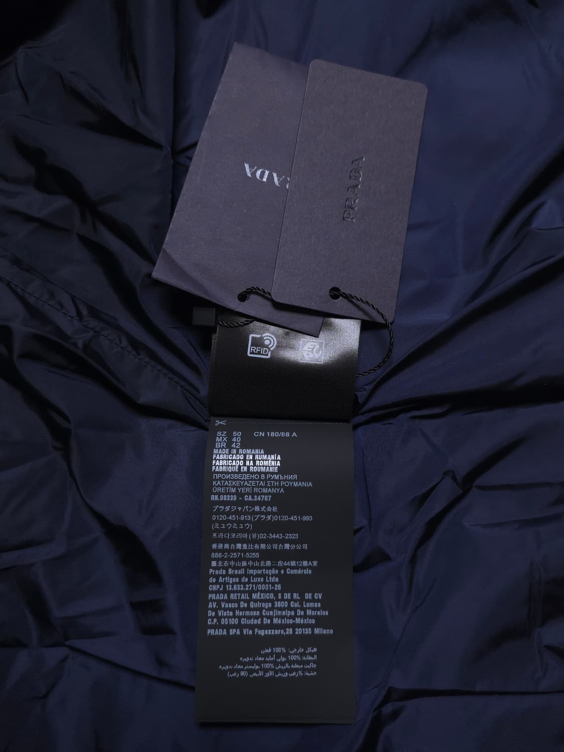 [50] 프라다 코듀로이 패딩 네이비(SGC072) 상품이미지7