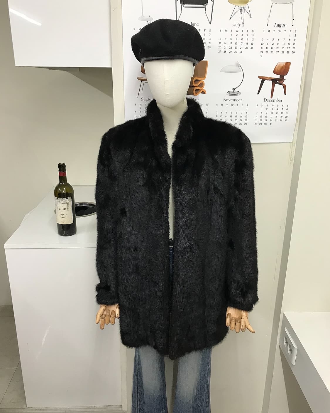 리얼 밍크 퍼 하프 코트 상품이미지6