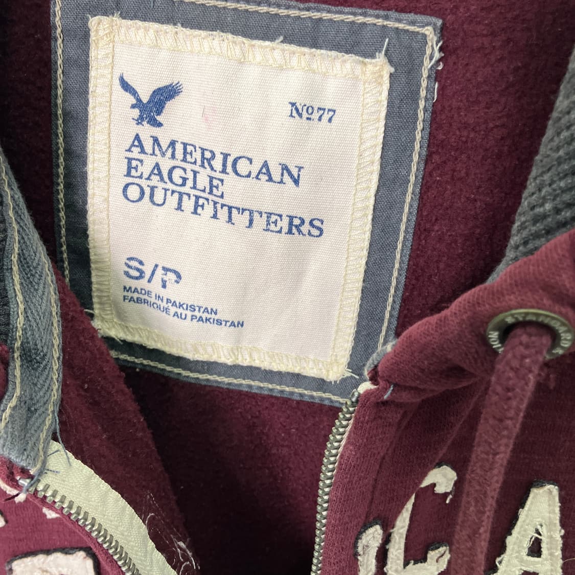 아메리칸이글 버건디 후드집업 상품이미지6