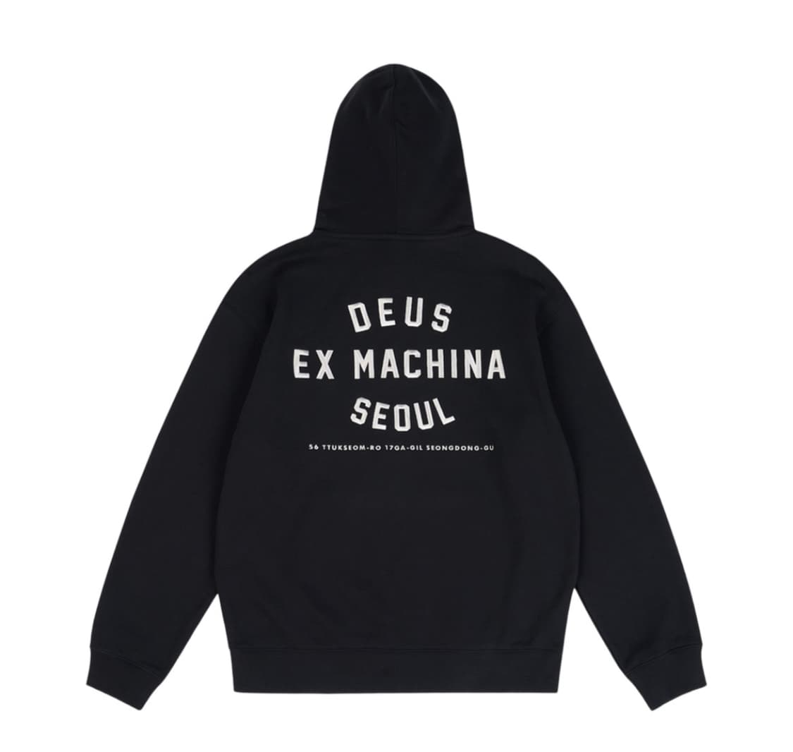 데우스 엑스 마키나 컬리지 어드레스 후드 집업 블랙 상품이미지2
