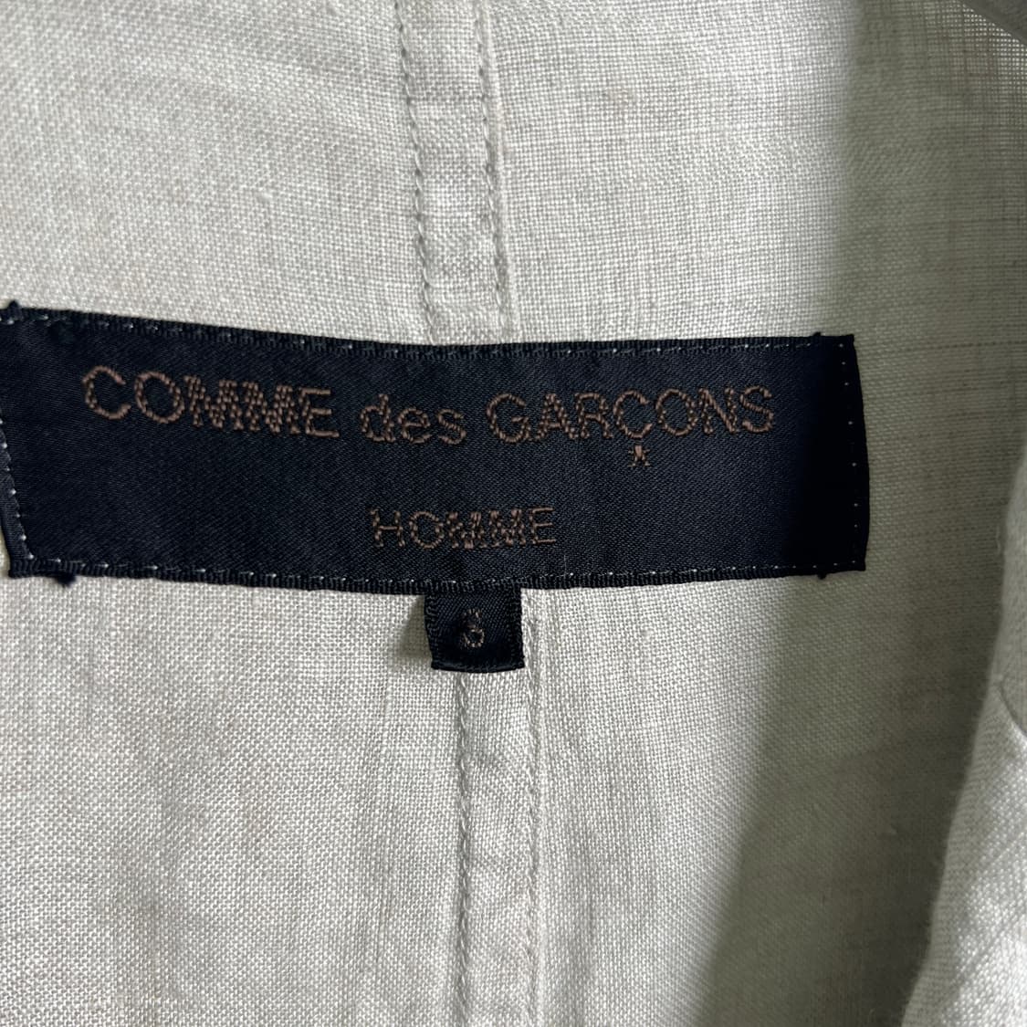 00's 꼼데가르송 옴므 린넨 자켓 S 상품이미지3