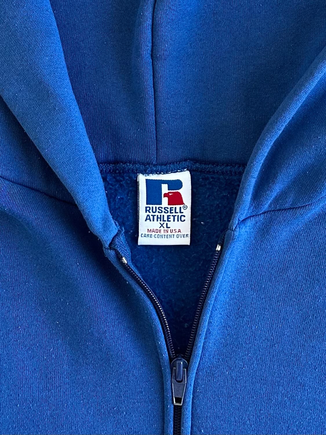 90s 빈티지 러셀 후드집업 블루 XL USA 상품이미지3