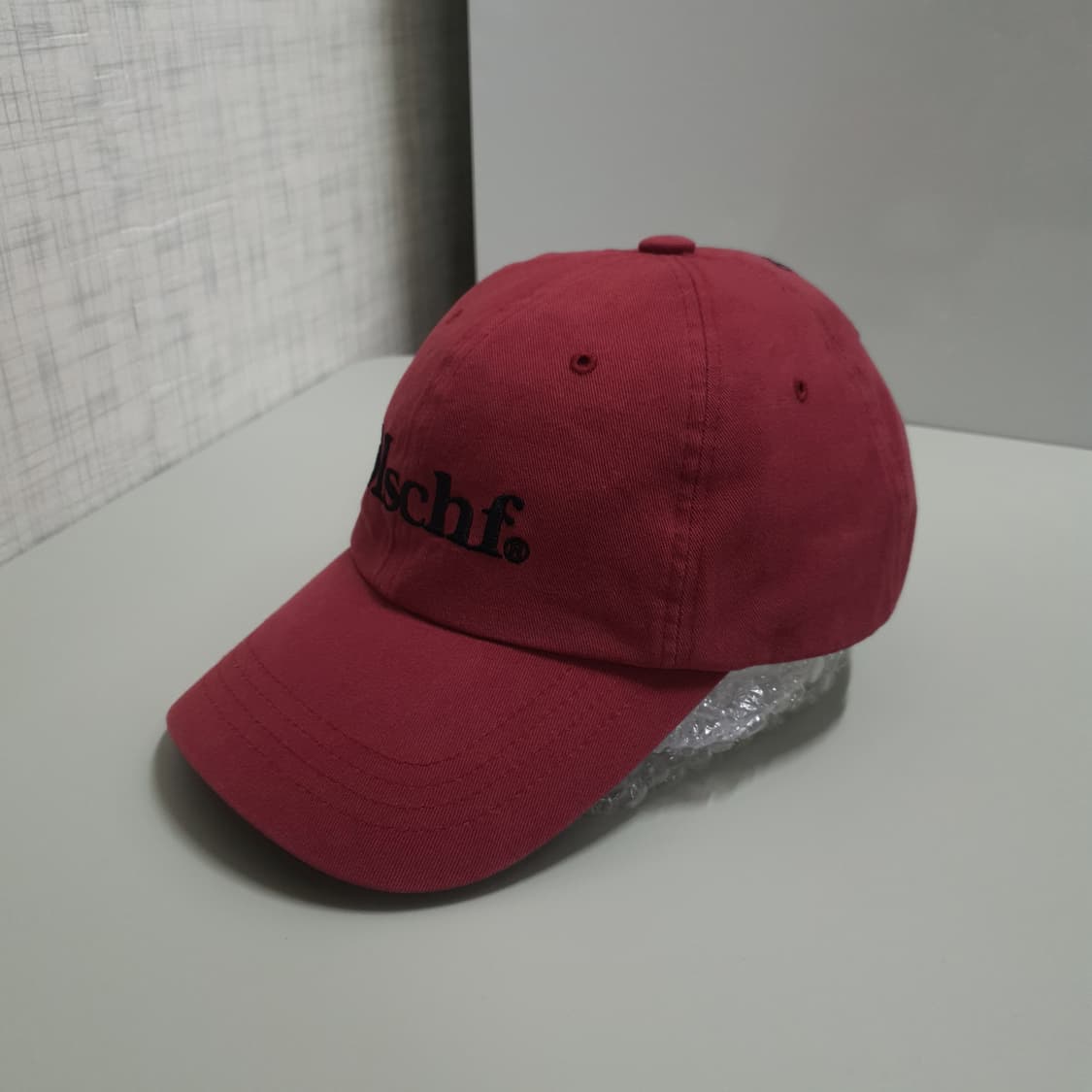 OS) 미스치프 Mschf 자수 로고 볼캡 모자 버건디 희귀 상품이미지2