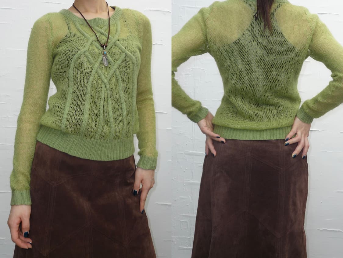 Lime green knit 상품이미지2