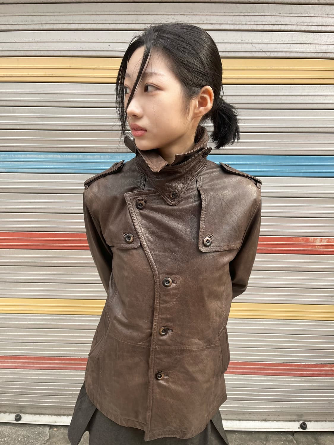 테테 옴므 라이더 램스킨 레더 재킷  상품이미지1