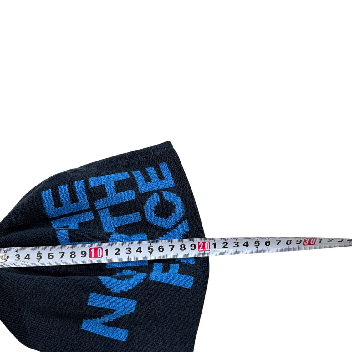 노스페이스 빈티지 레터링 아크릴 비니 모자 네이비 블루 상품이미지6