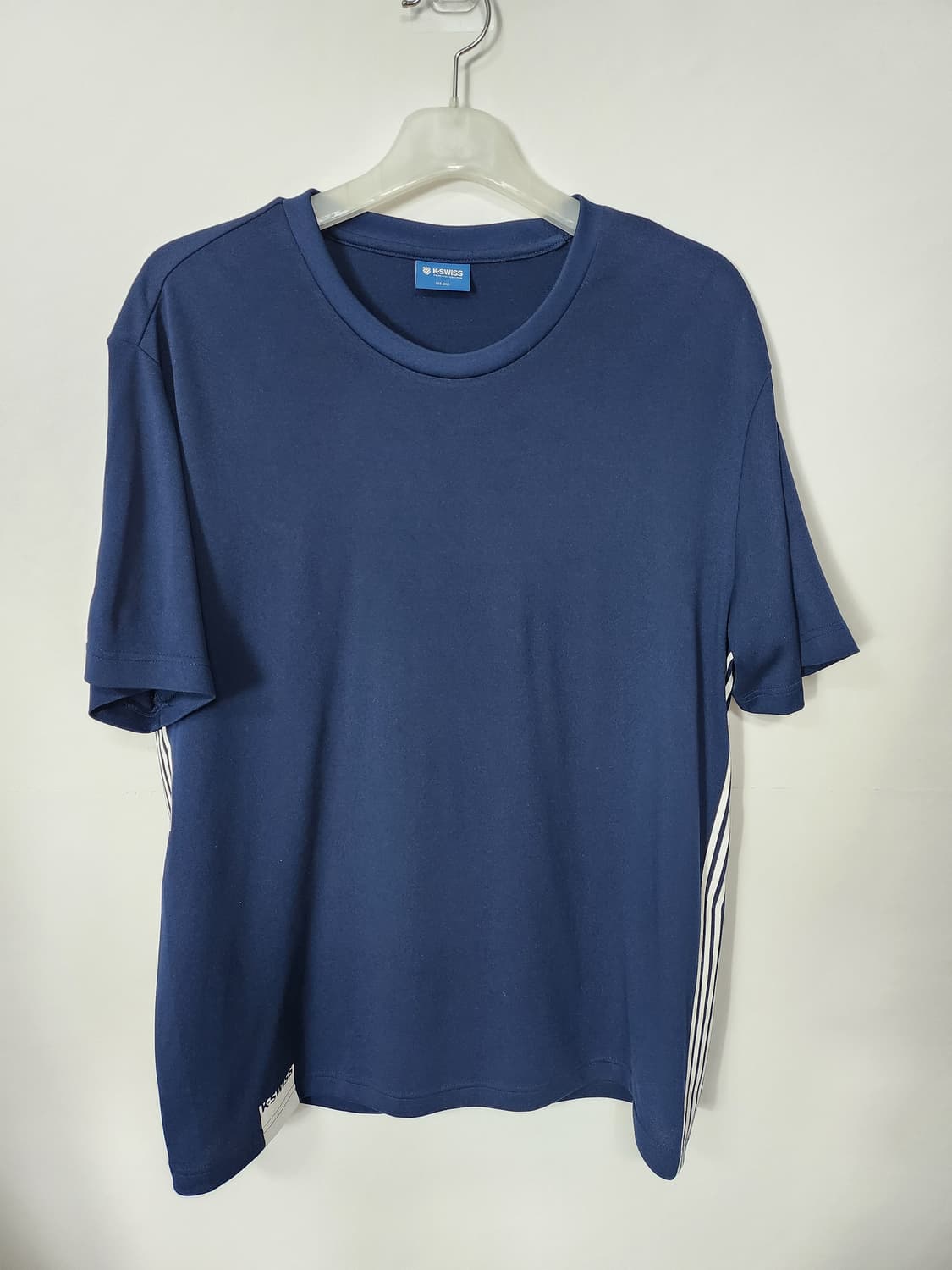 K-SWISS 네이비 삼선 포인트 반팔티 105 XL 새제품급 상품이미지2