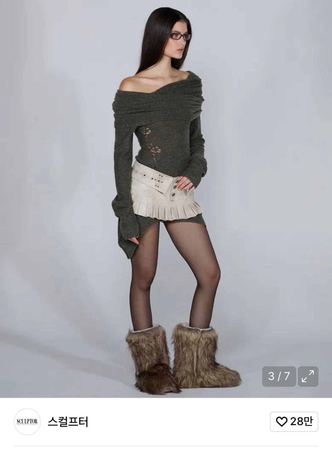 Sculptor 2way Shawl Dress Moss 상품이미지2