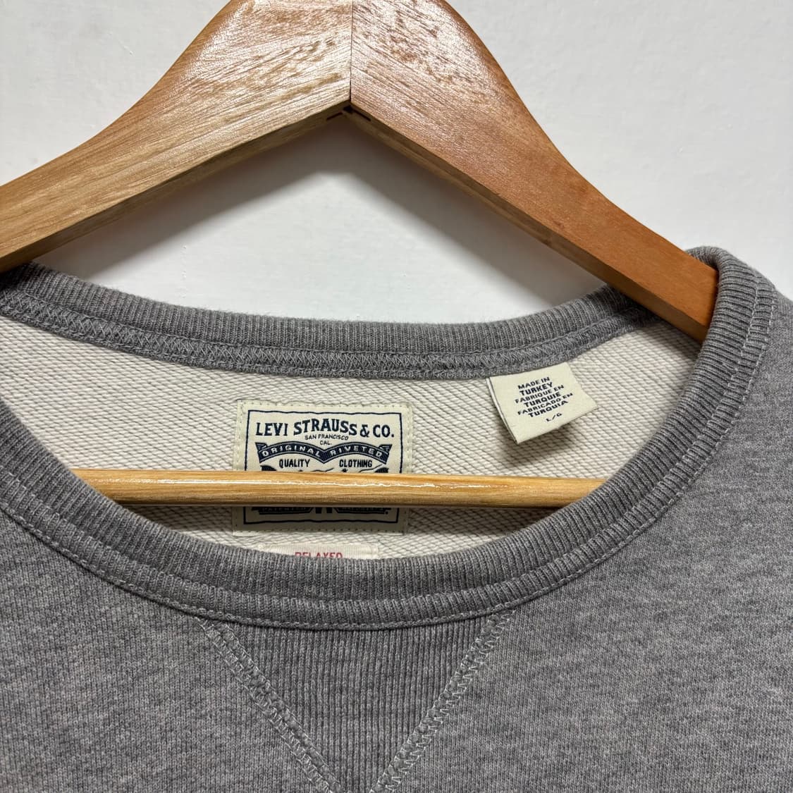 리바이스 그레이 오버핏 맨투맨 상품이미지3