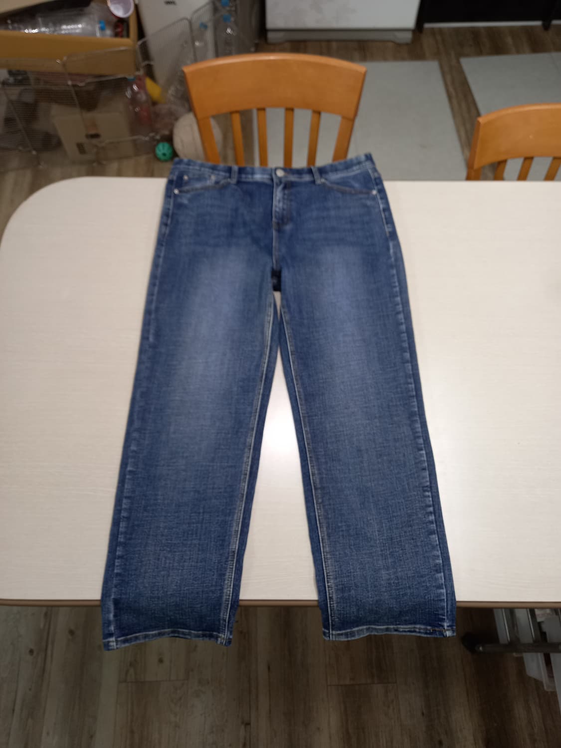 38 &DENIM 워싱 스판 일자진 38-156 상품이미지1