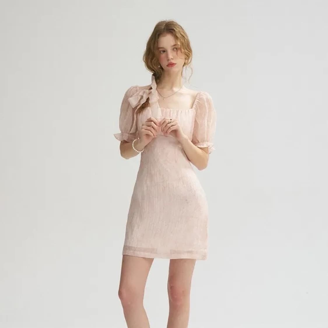 신스덴 피오니 원피스 핑크 상품이미지1