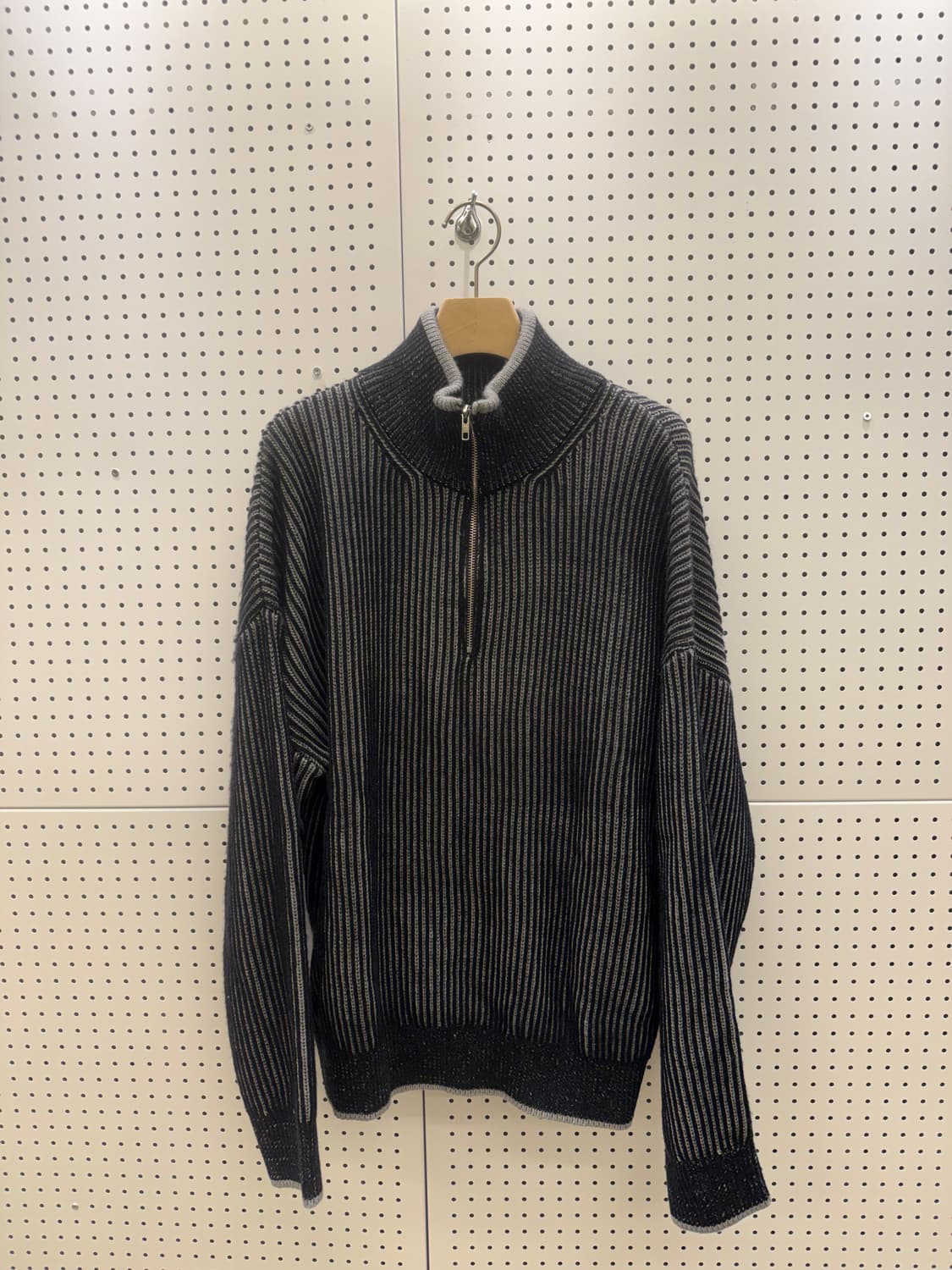 트릴리온 로우게이지 박시핏 하프집업 스웨터 U724 상품이미지2