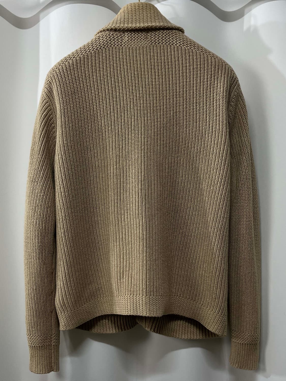 폴로 랄프로렌 베이지 코튼 셔들 니트 자켓 상품이미지2