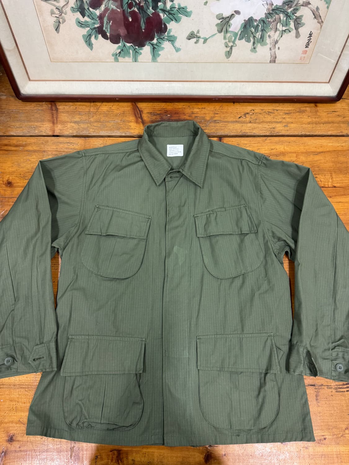 미군 정글 퍼티그 자켓셔츠 사이즈 M  상품이미지1