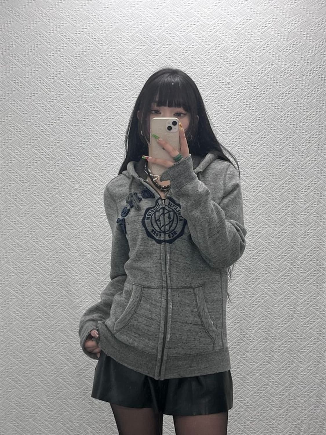 아베크롬비 레트로 Y2K 빈티지 그런지 기모 후드집업 S C09496 상품이미지2