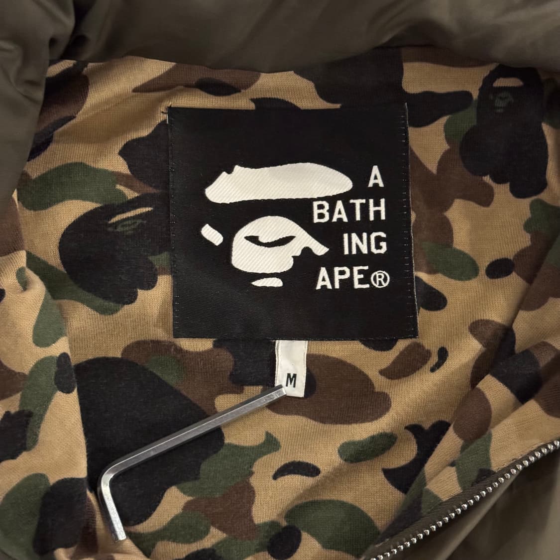 베이프 1st 카모 안감 후드 바람막이 M 상품이미지7