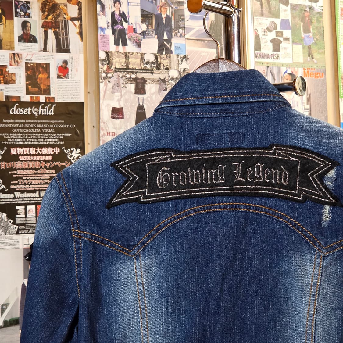 JPN 인디에틱 펑크 패치 데님 셔츠 상품이미지7